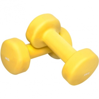 8 kg (2x4,0) Neoprenowe Hantle Gimnastyczne (żółte)