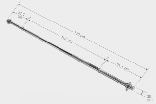 Gryf Gwiazdkowy 170 cm Prosty