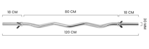Gryf Zatrzaskowy 120cm Łamany