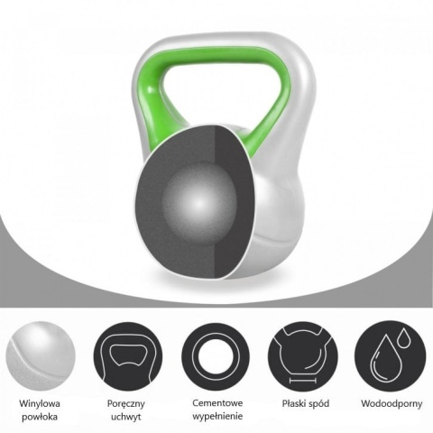 Kettlebell Winylowe kontrast 16kg