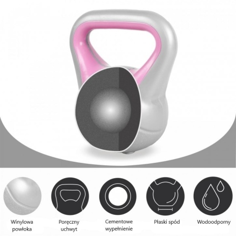 Kettlebell Winylowe kontrast 2kg
