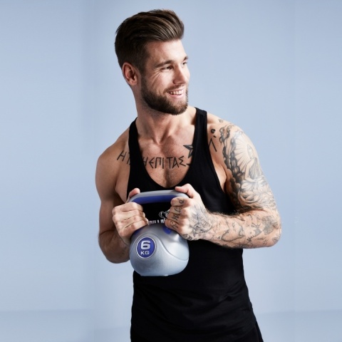 Kettlebell Winylowe kontrast 6kg