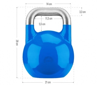 Kettlebell turniejowy niebieski 12 kg