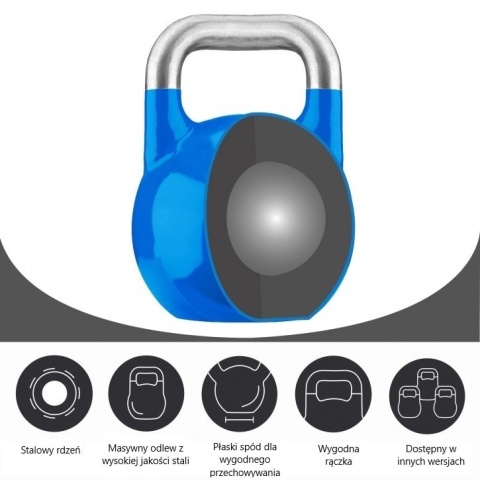 Kettlebell turniejowy niebieski 12 kg