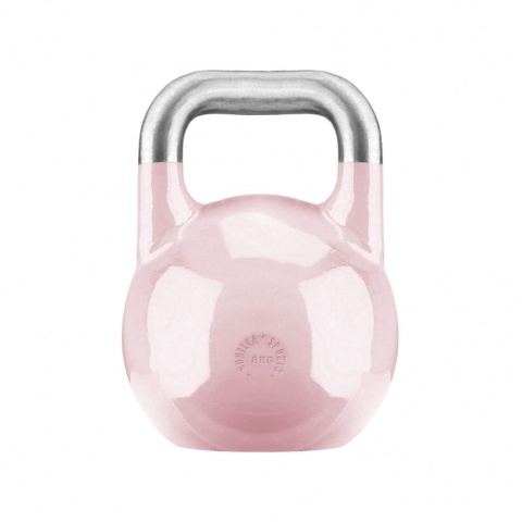 Kettlebell turniejowy różowy 8 kg