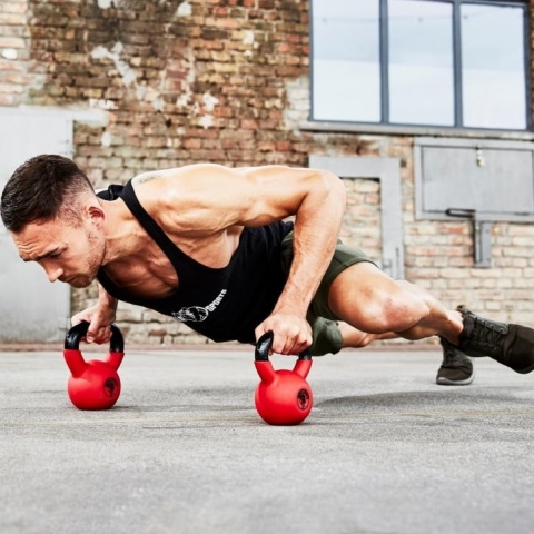 Kettlebell z gumową powłoką 32kg