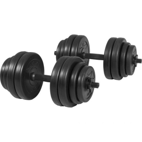 E-Series zestaw hantli 25mm winylowych krótkich 30kg