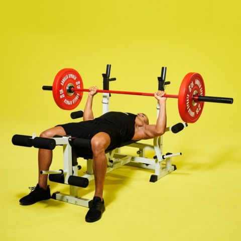 Gryf Olimpijski 50/51 mm czerwony 220 cm