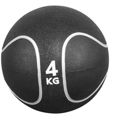 Piłka lekarska, czarny/srebrny 4 kg