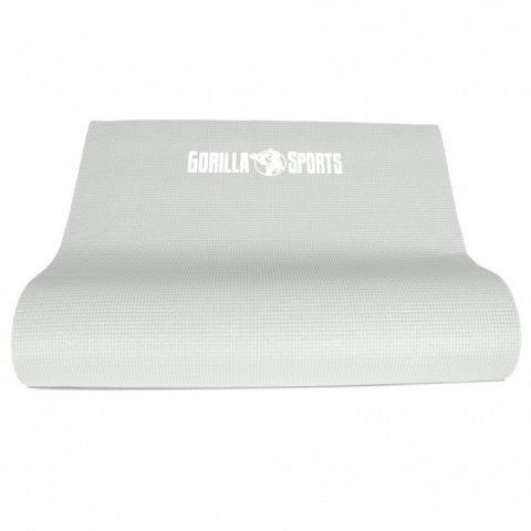 Mata do jogi PVC Gorilla Sports chłodna szarość