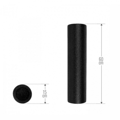 Roller do pilatesu 60x15 cm Gorilla Sports czarny